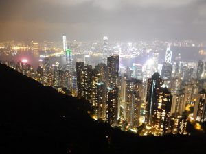 ビクトリアパークからの香港の夜景